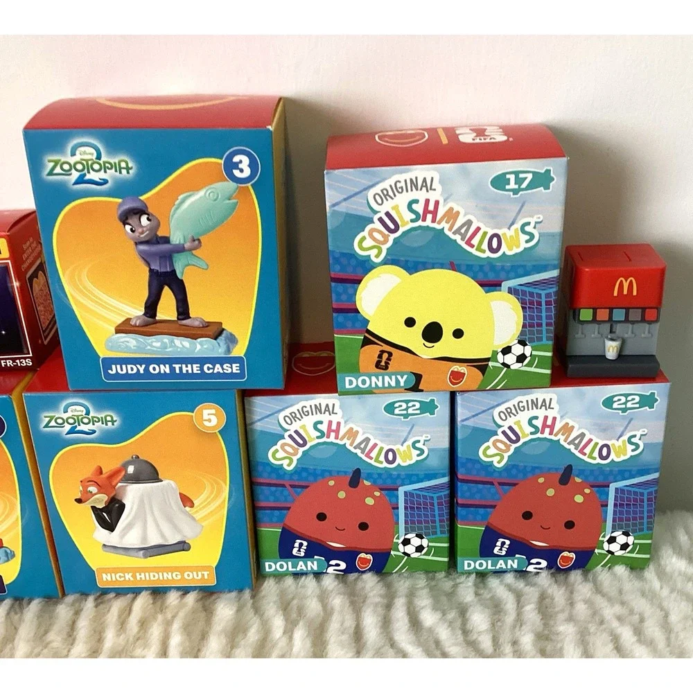 McDonald's Happy Meal Toy Lot – 18 Piece Bundle - Elio Zoo Black Panther Squish